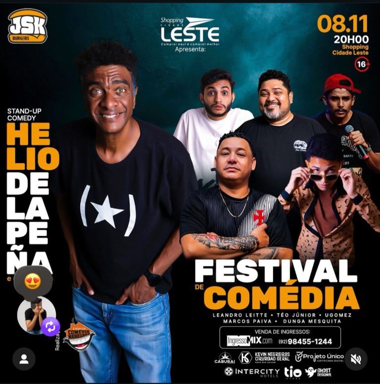 Festival de Humor agita Zona Leste de Manaus com talentos locais e presença de Hélio De La Peña