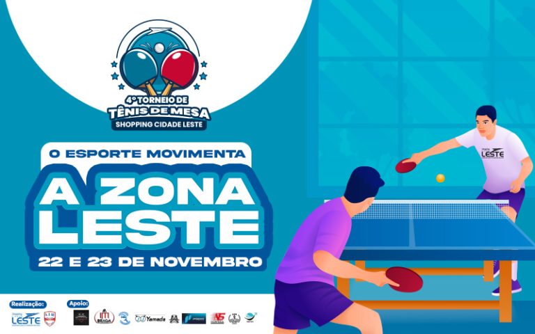4ª edição do Torneio de Tênis de Mesa movimenta Zona Leste com atletas da região e inscrições abertas para amadores e profissionais