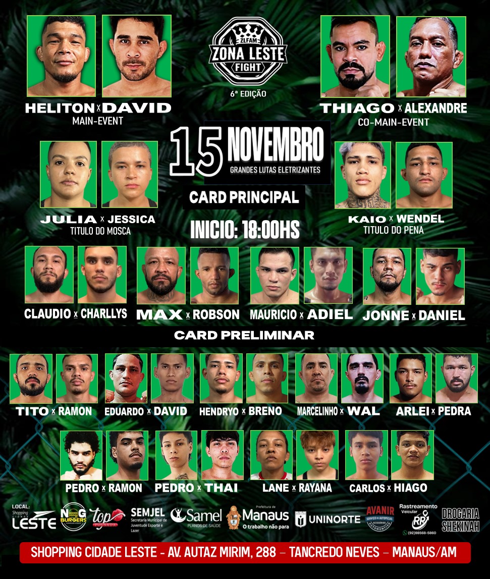 Zona Leste Fight 6ª Edição agita o Shopping Cidade